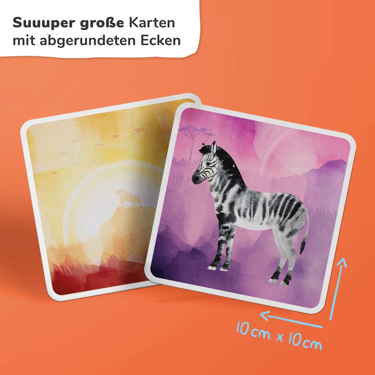 "SAFARI" - Extra groot geheugenspel - Duits en Frans - Animals of Africa - Zeer hoge kwaliteit