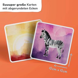 "SAFARI" - Extra großes Memo Spiel - Deutsch und Französisch - Tiere Afrikas - Sehr hochwertig