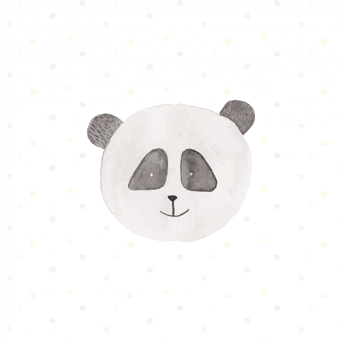 Poster -  Panda waterverf