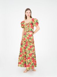 Zafira gele bloemenprint top