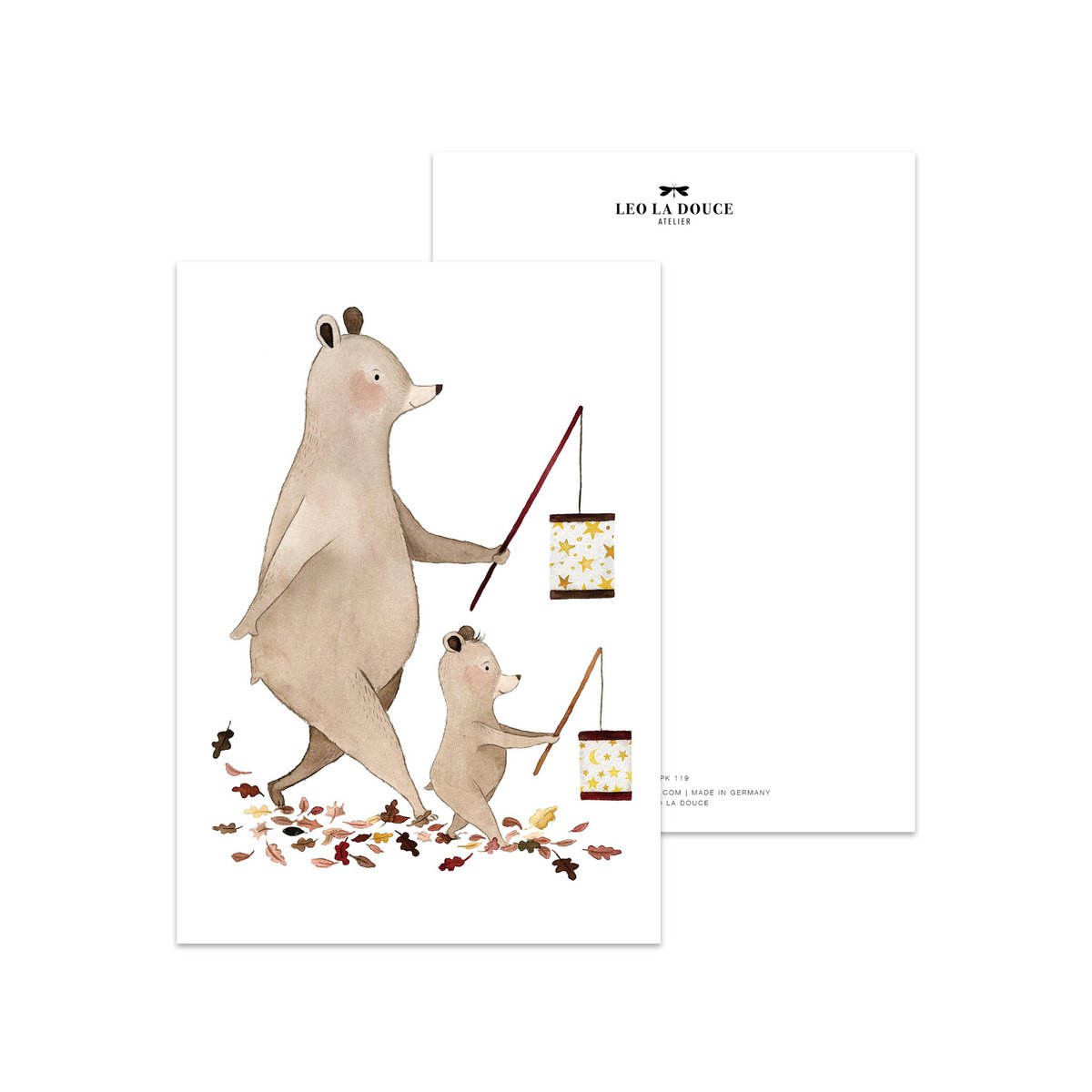 Postkarte - Kleiner Bär & großer Bär