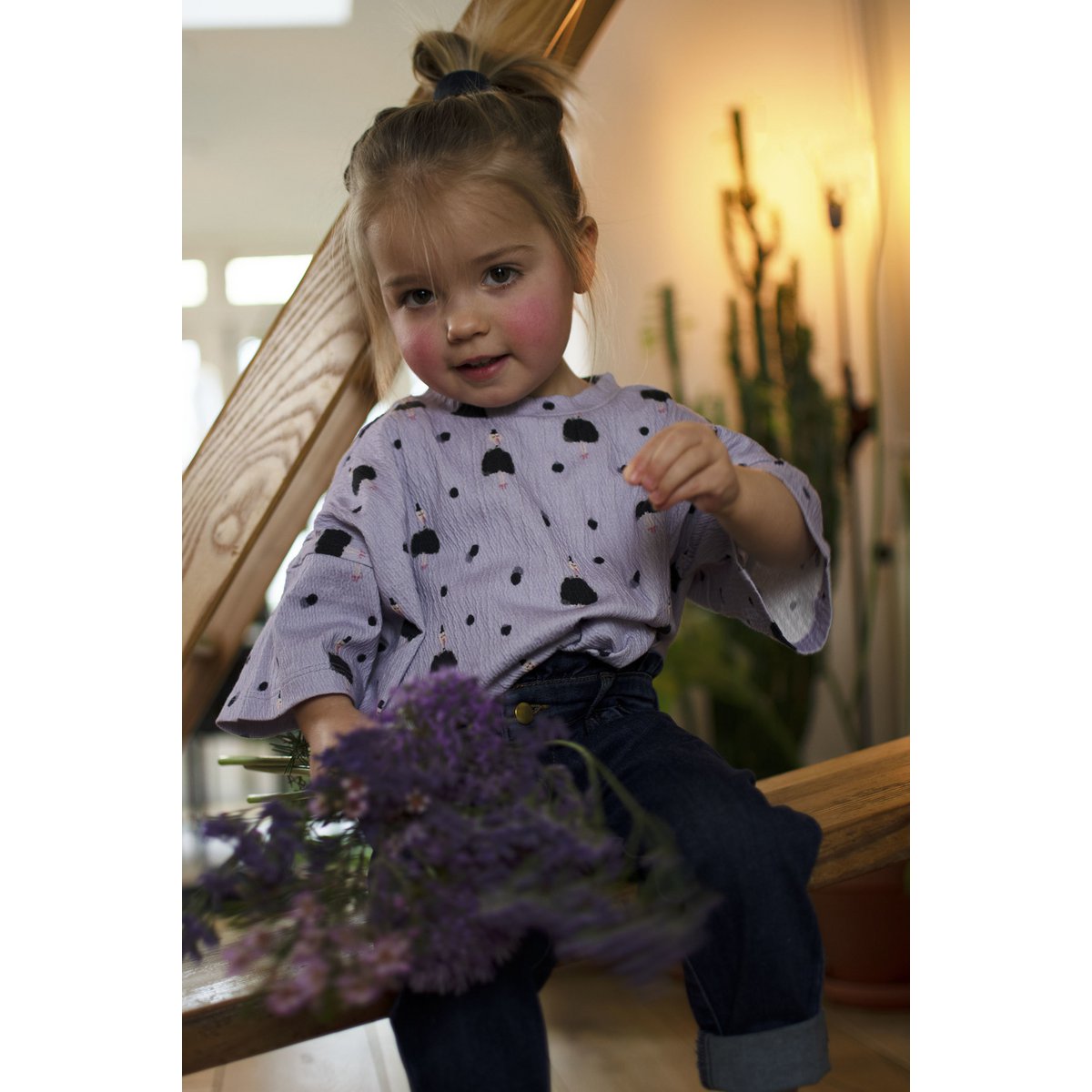 Loose fit t-shirt print stork