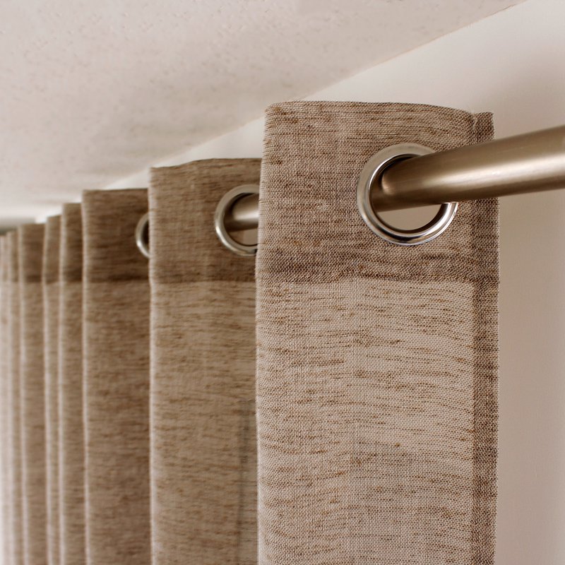 Eyelet Sheer Curtain, 140x240cm, Linen Effect, Maya Collection