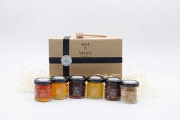 Raw Honey and Bee Pollen Gift Box Pack - mini 50gx6