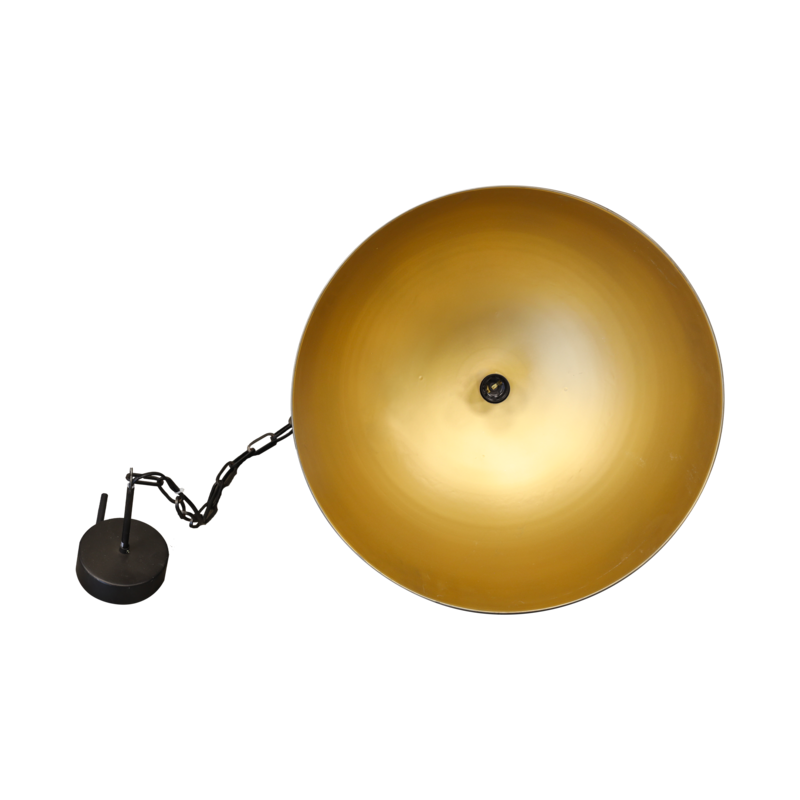 Schwarzer Kronleuchter H 155 T 55 cm aus Metall