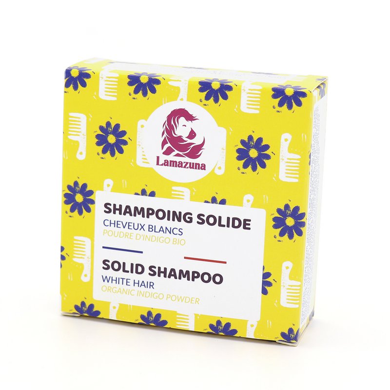 Solid shampoo for white hair - Organic indigo powder - White & Bright