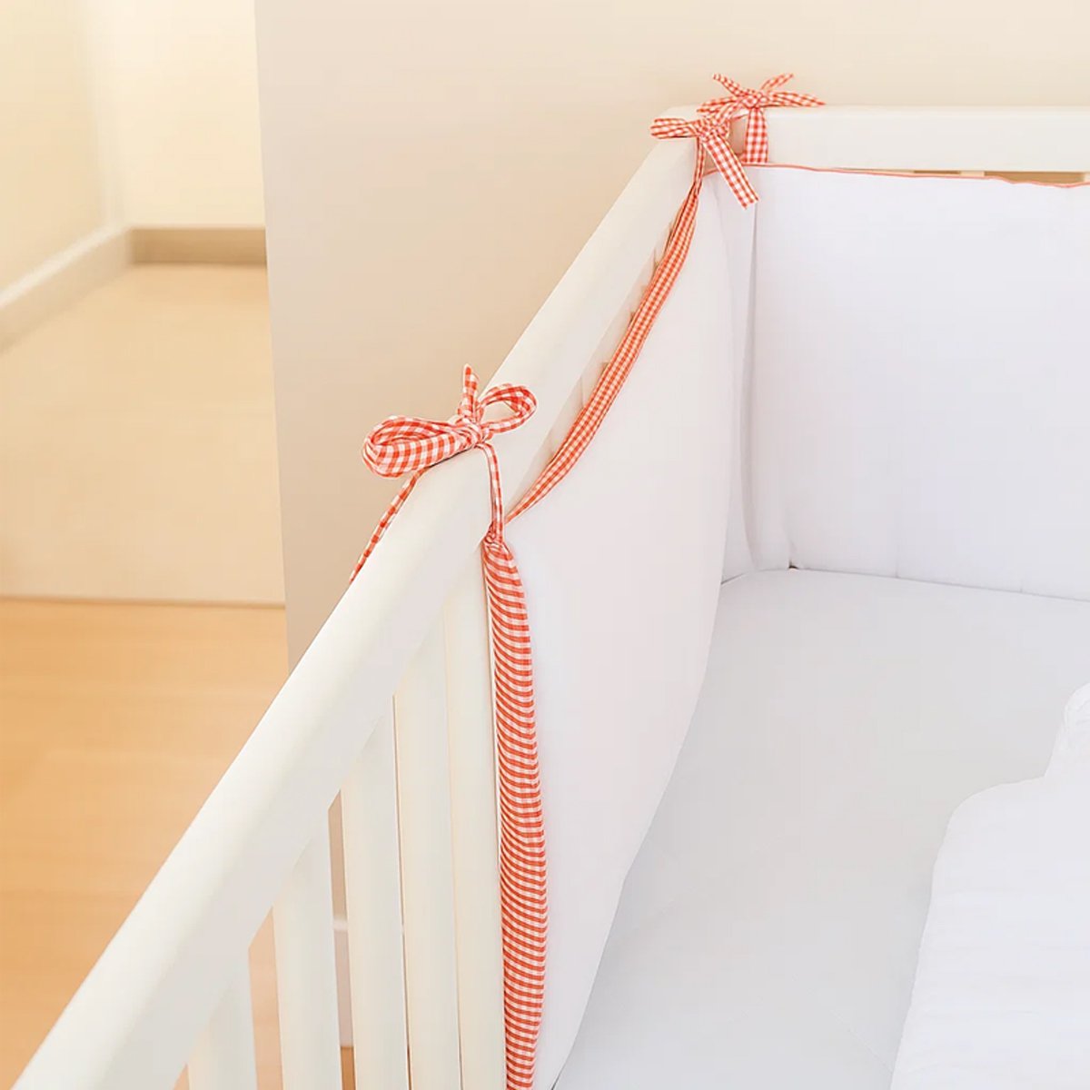 Protector de cama de algodón orgánico blanco