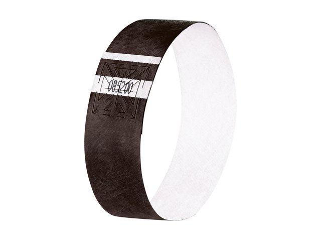 Bracelets événementiels Sigel super soft 255x25mm noir 120 pcs. y compris étiquettes