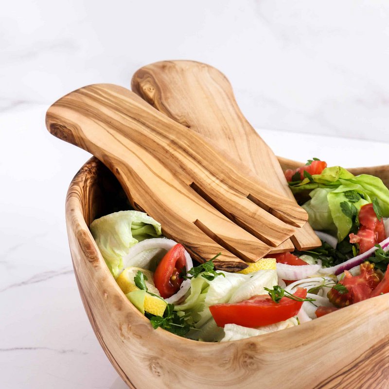 Olive Wood Salad Hands – Set of 2 – Handmade