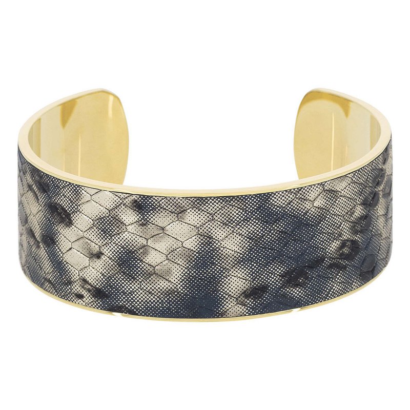 Emaille Armband Emaille Schlangenmuster Goldenes Finish