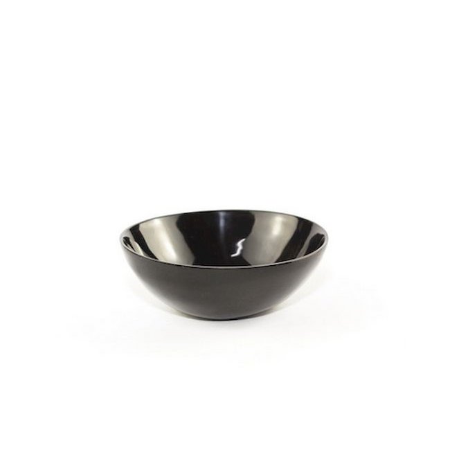Petite tasse ronde en corne noire unie