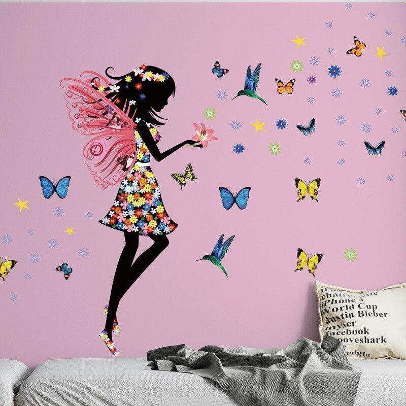 Wall stickers for girl's room Butterfly fairy