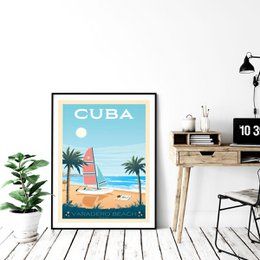 Poster vintage di Cuba - L'Avana Varadero Beach | Poster Città L'Avana Cuba