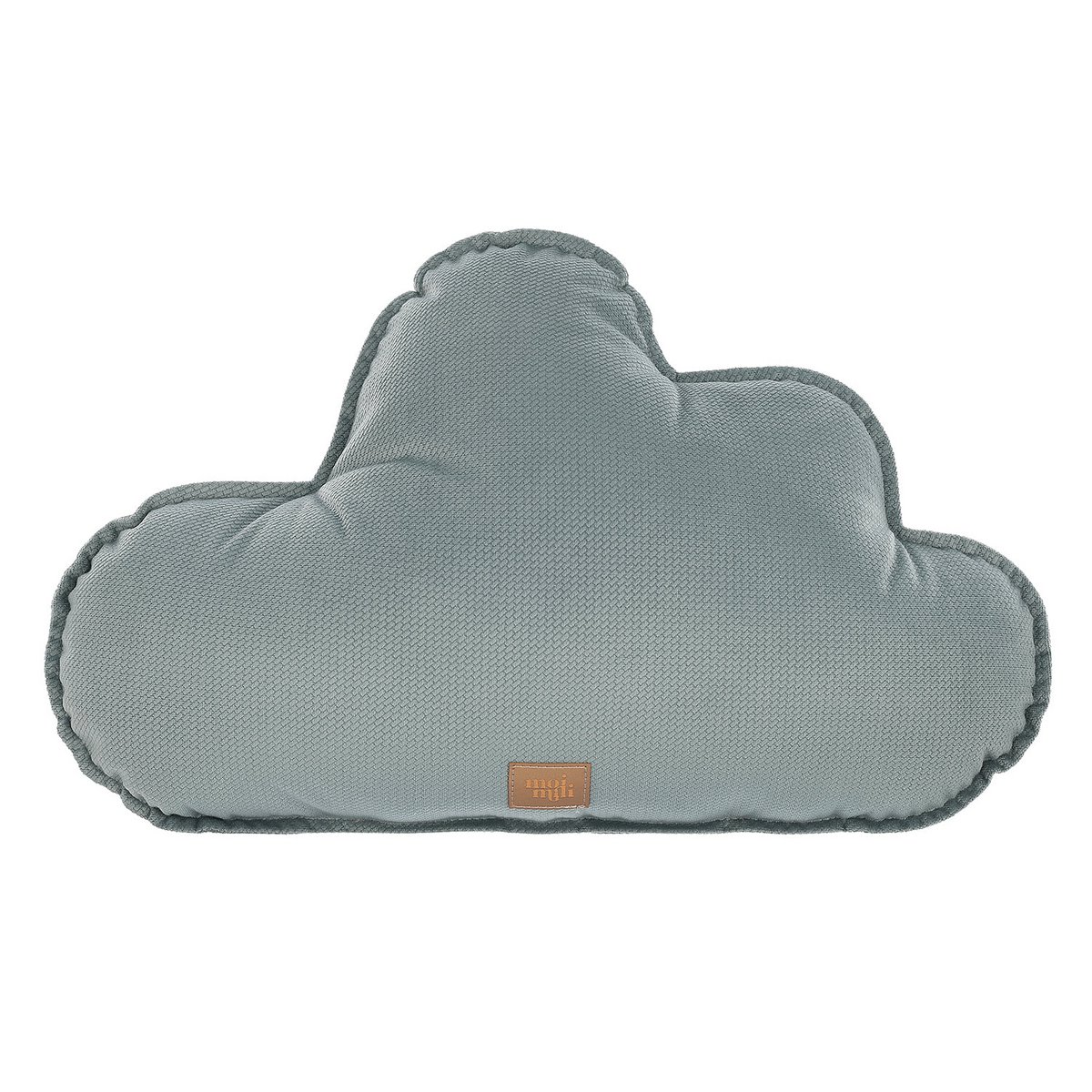 Velvet Cloud Pillow for baby room "Gray mint"