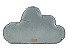 Velvet Cloud Pillow for baby room "Gray mint"
