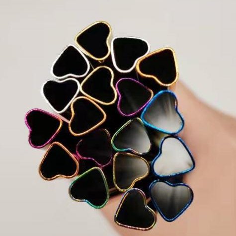 „Herz“-Strohhalm – gerade – 215 x 8 mm – 6 Farben erhältlich
