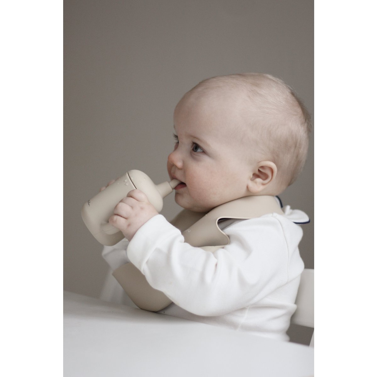 Silicone Sippy Cup - Oyster Beige