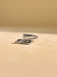 Bague Ajustable fine et minimaliste en Acier inoxydable