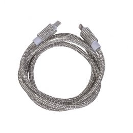 Câble Type-C à Lightning 1M en Strass Argenté - 18W