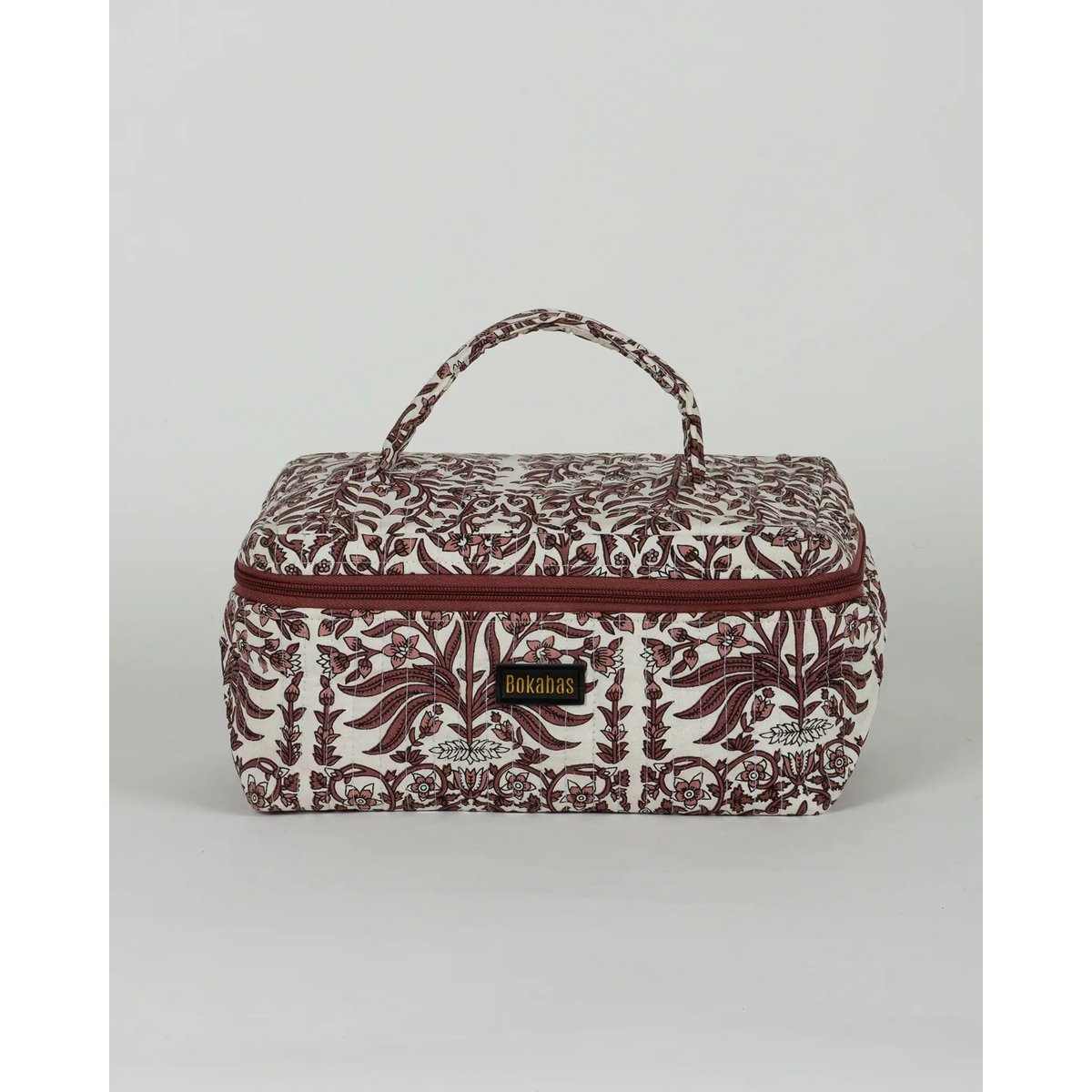 La trousse vanity matelassée maquillage Vale marron
