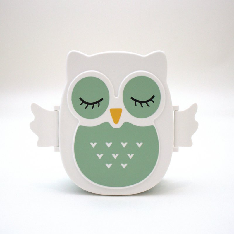 Snack box - Lunchbox Owl airtight & BPA free - Mint
