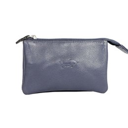 Leather Key Pouch In 11 Colors - With Zipper And Key Rings - Arrigo
