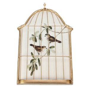 Wanddekoration Vogelkäfig mit Spatz
