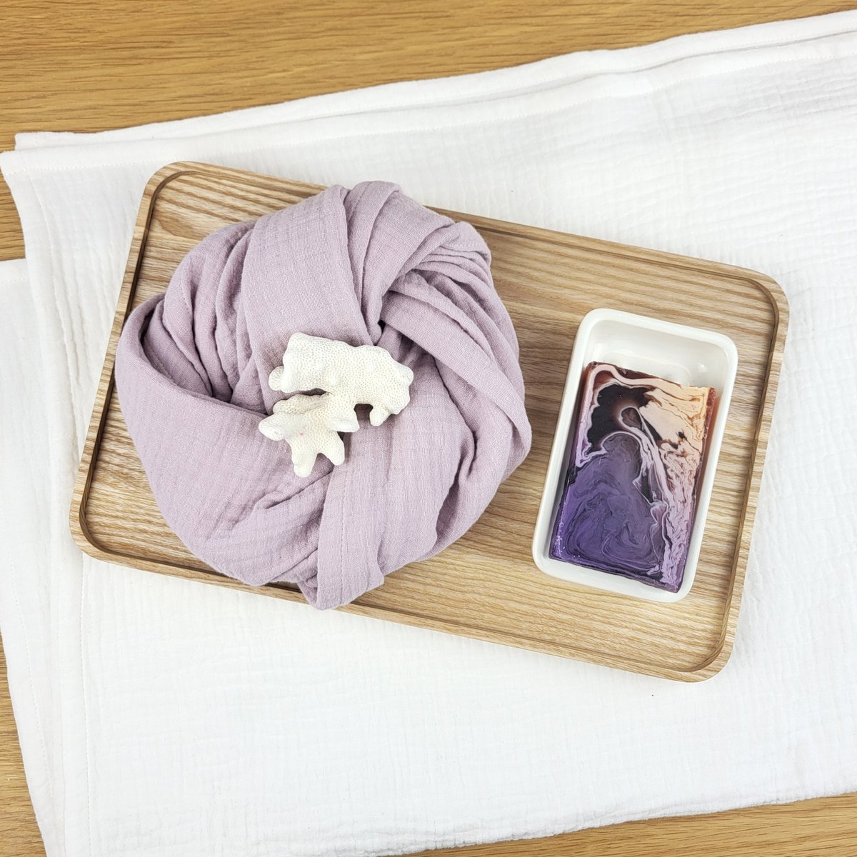 Serviette de bain en coton | Tissu mousseline