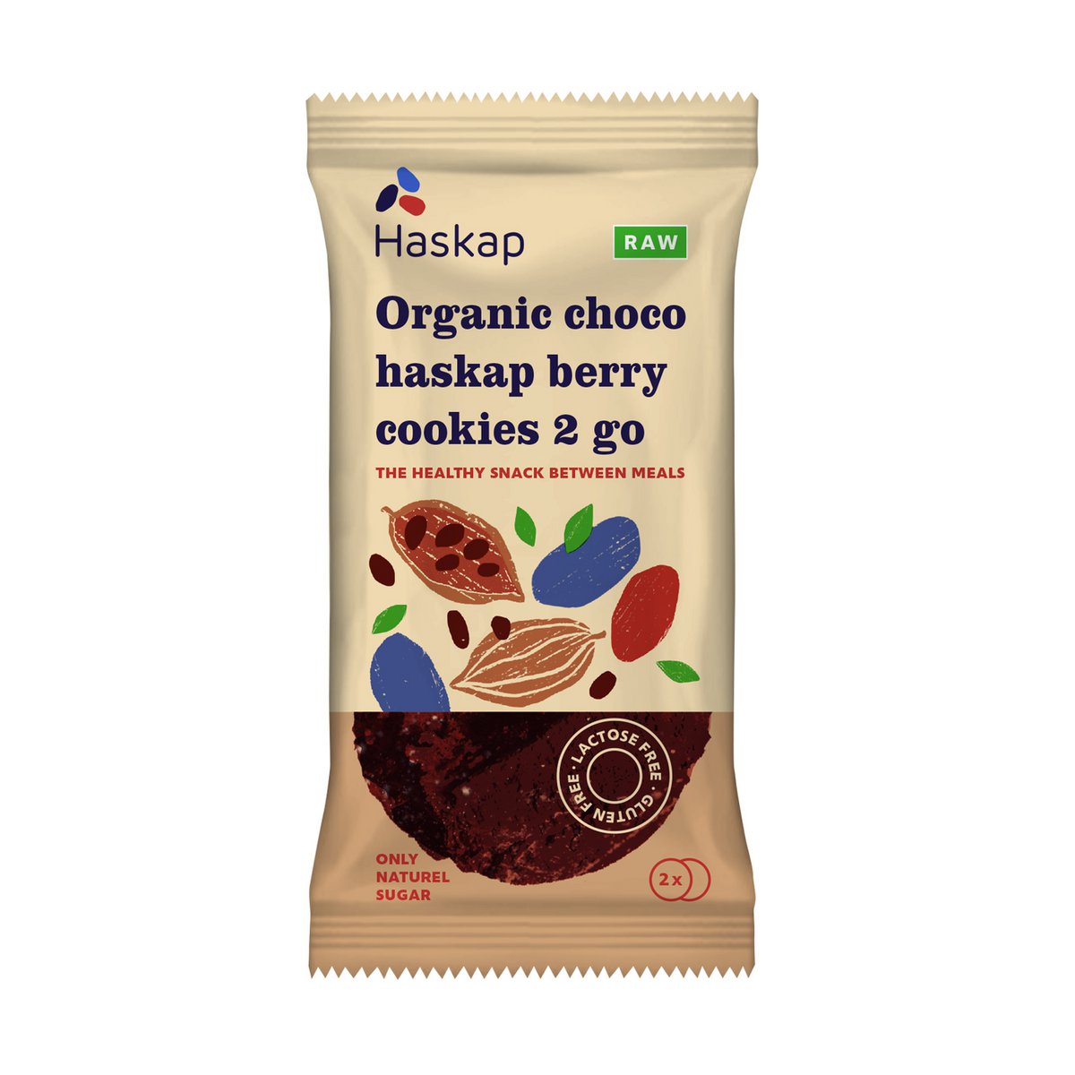 Biologische Choco Haskap Koekjes 2 GO