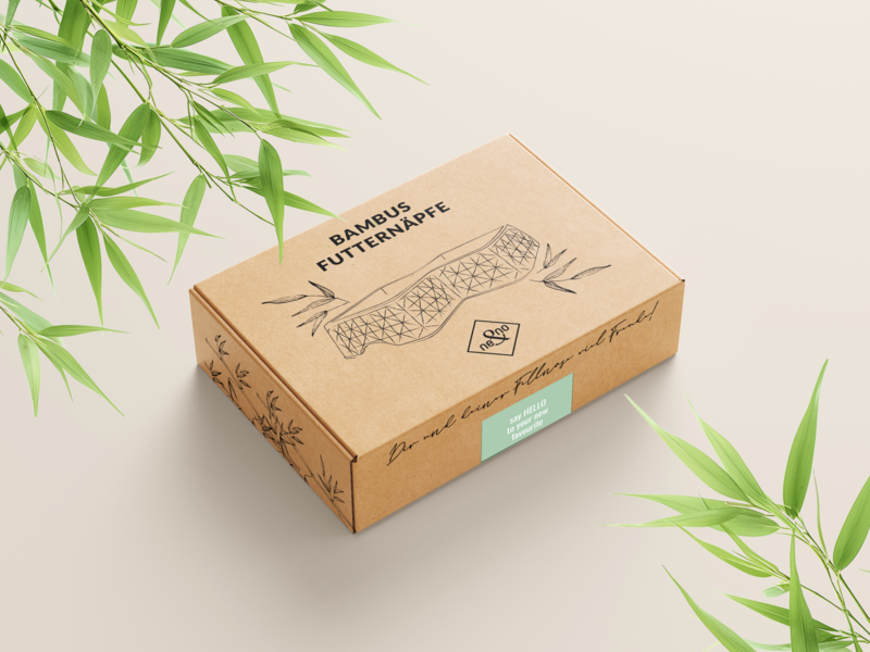 Ne & No® Bamboo Double Bowl para gatos y perros