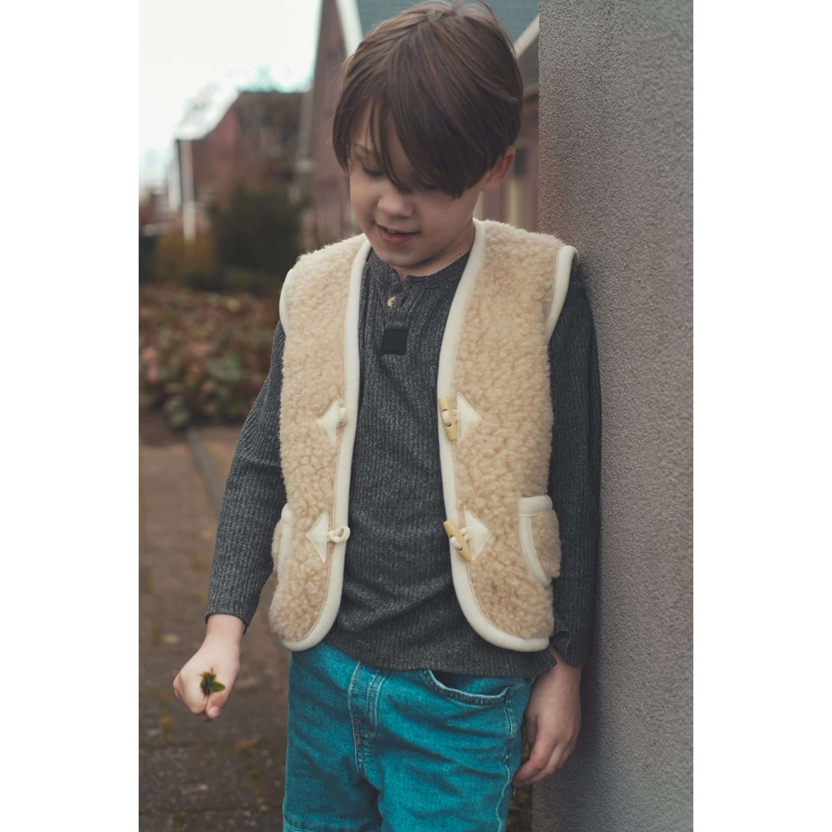 Woolen body warmer - Cappuccino