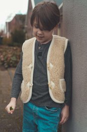 Woolen body warmer - Cappuccino