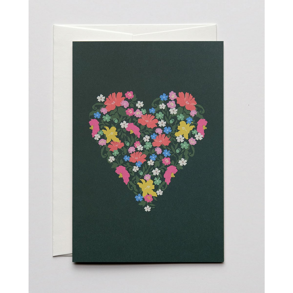 Wenskaart Bloemen Hart