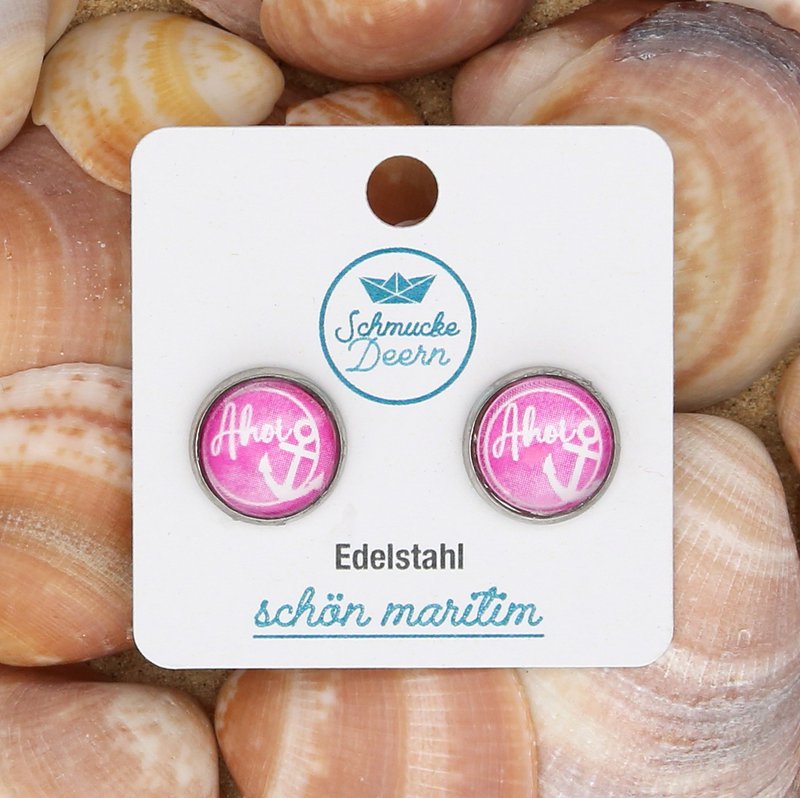 Boucles d'oreilles en acier inoxydable ahoi