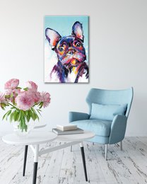 Wandfoto BULLDOG 60x90 cm canvas foto op spieraam decoratie modern