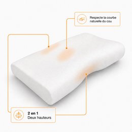 Oreiller Cervical Ergonomique | DUO PREMIUM