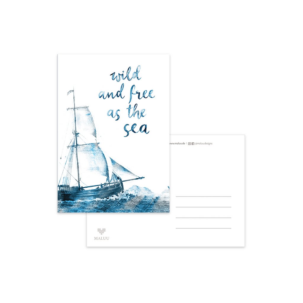 Postkarte Wild Ship