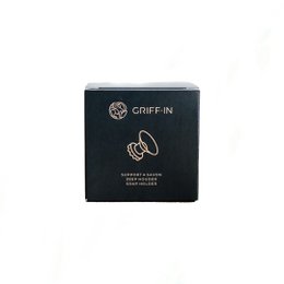  Minimalist magnetic soap holder in white, suitable for solid cosmetics.