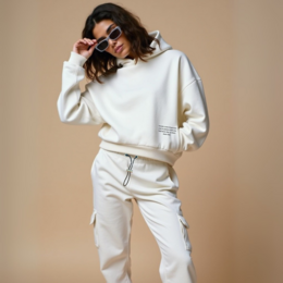 Crop Hoodie "TWENTY YEARS FROM NOW" - Weiss