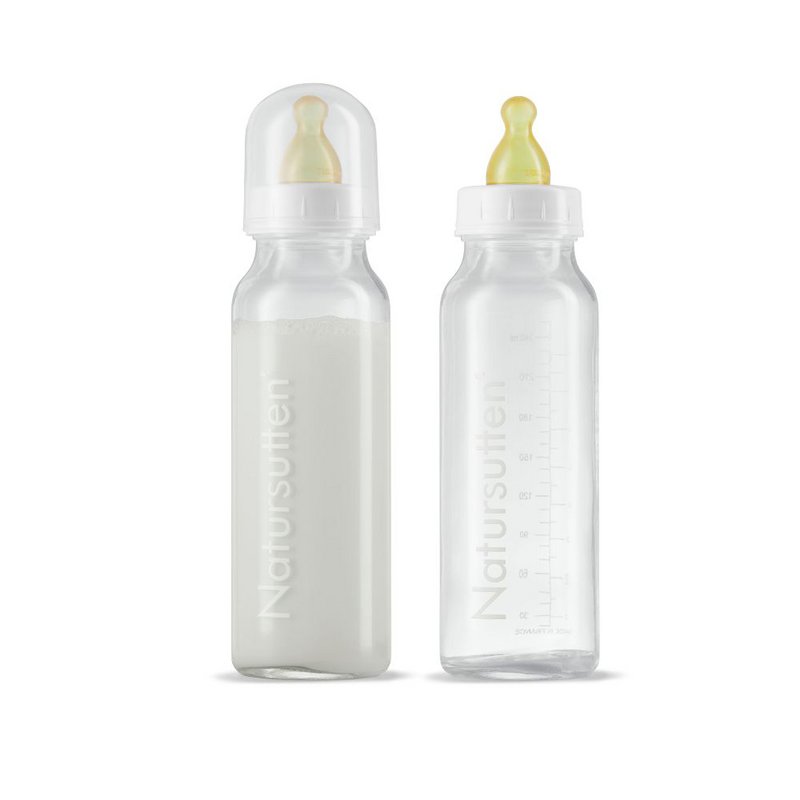 Set Natursutten di due borracce in vetro da 240 ml