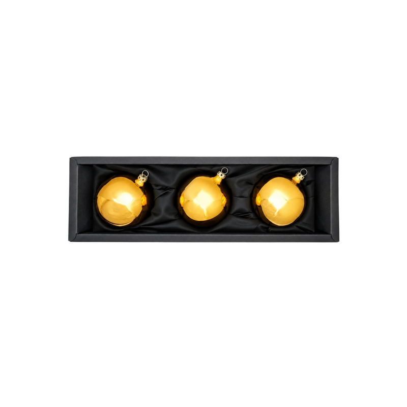"Noël doré" - Boules de Noël 8 cm or brillant
