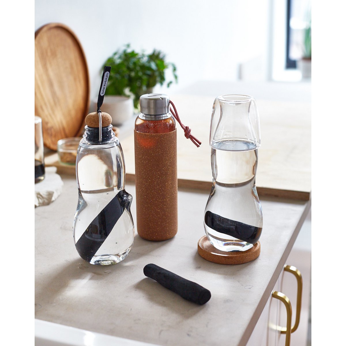 ZWART + BLUM Binchotan Actieve Kool | Waterfiltersticks | Set van 4