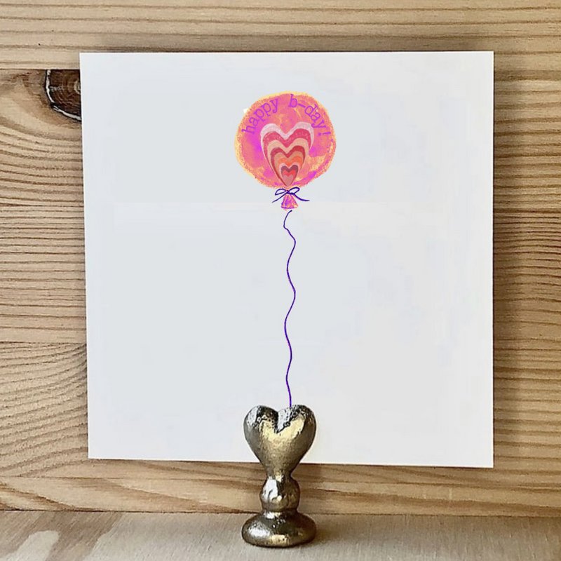 Kort tillykke med fødselsdagen Ballon Pink