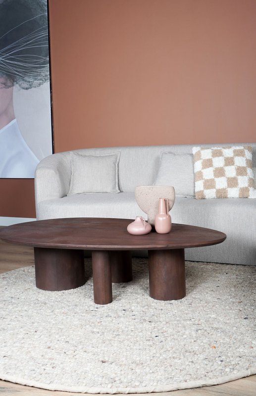Sofabord Amir 140 x 80 cm - Espresso Mango træ