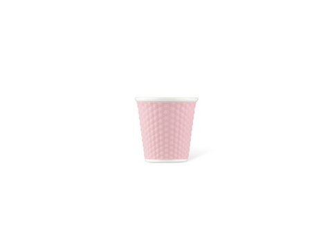 Porcelain cup LAP 80ml with silicon. grip honeycomb Pink Pastel