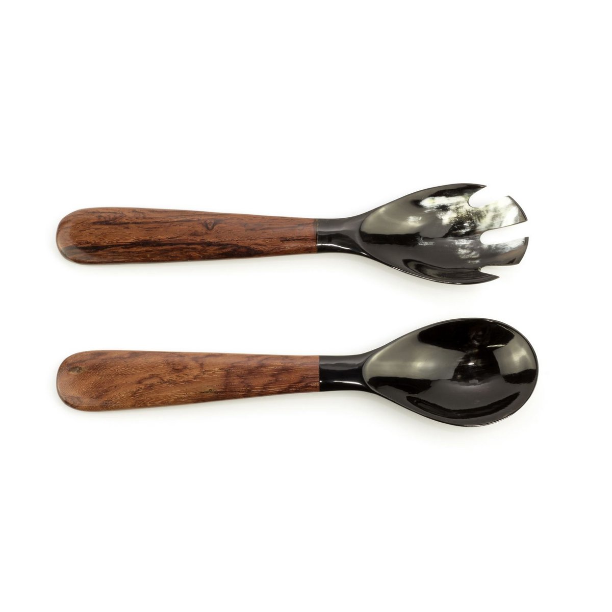 Couverts en corne et bois