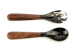 Couverts en corne et bois
