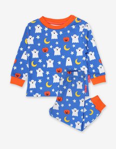 Bio-Baumwoll Kinder Schlafanzug langarm mit Halloween-Druck
