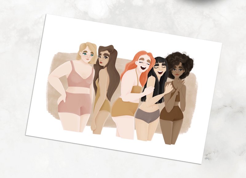 Diversity Body Positive - Art Print (A4)