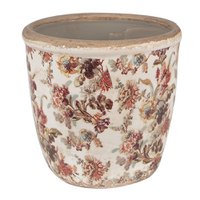 Flowerpot Ø 14x13 cm Beige Pink Ceramic Flower Pot Inside